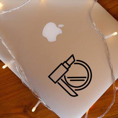 Grapinno Kosmetik Decal Sticker Laptop for Apple MacBook [13 Inch] hitam