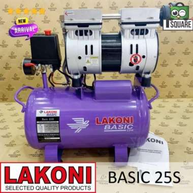 MESIN KOMPRESOR LISTRIK LAKONI BASIC 25S 3/4HP 25L OIL LESS SILENT