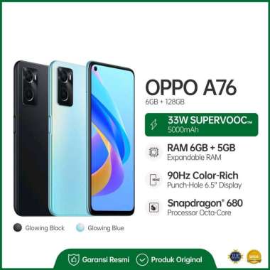 Oppo A76 ram 6+128GB GARANSI RESMI