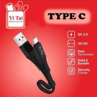 Kabel Data Yi Tai Type C 30Cm Ytc-30 - 1Pcs