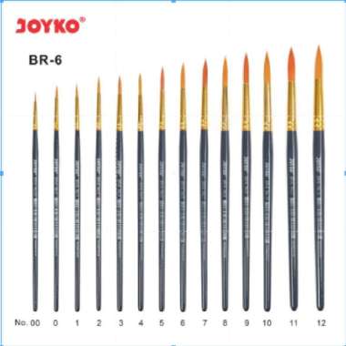 Brush Kuas ROUND Joyko BR-6 / Kuas Cat Air, Cat Minyak, Lukis, Acrylic Joyko BR-6 no 2