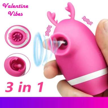 VALENTINE VIBES DEER SUCKING & LICKING SEX TOYS