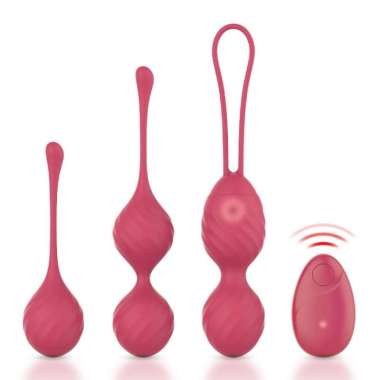 Kegel Ball 3in1 Getar Vibrating Bola Kegel Remote Sex Toys Wanita
