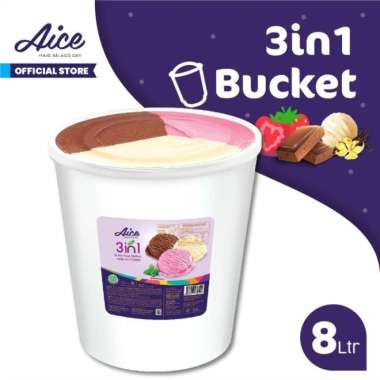 Promo Harga Aice Ice Cream Bucket 3 in 1 8000 ml - Blibli