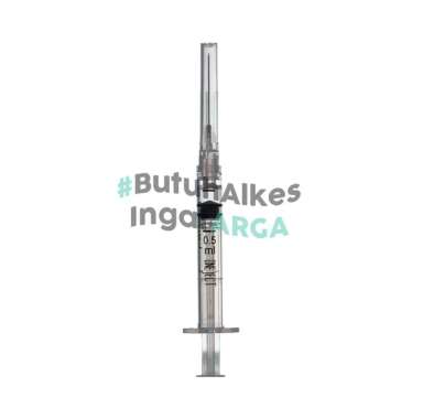 Syringe 0.5ml Oneject (Auto Disable Syringe 0.5ml Oneject) isi 100 Pcs / 24G X 1"
