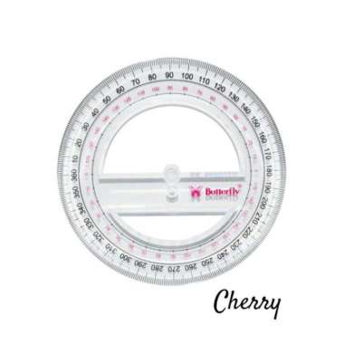 Penggaris Busur 360 Derajat Butterfly 12 cm / Harga per biji