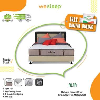 WeSleep Alfa by airland Set Springbed Dengan Sandaran dan Divan 120 x 200