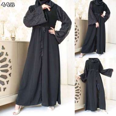 [ABAYA ORI DUBAI ] New Abaya Gamis Maxi Dress Arab Saudi Bordir Zephy Turki Umroh Dubai 448