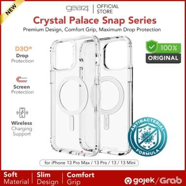 Original Magsafe Case iPhone 13 Pro Max / 13 Pro / 13 / 13 Mini Gear4 Crystal Palace Clear Casing iP