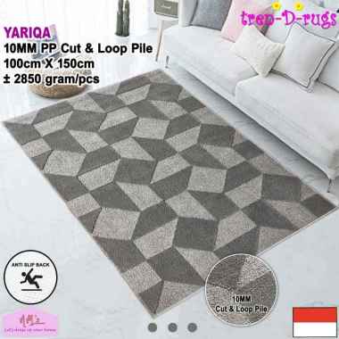 Tren-D-rugs Karpet plush 3d timbul polos permadani bulu alas lantai kamar tidur ruang tamu tebal hal