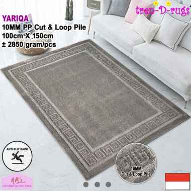 Tren-D-rugs Karpet plush 3d timbul polos permadani bulu alas lantai kamar tidur ruang tamu tebal hal