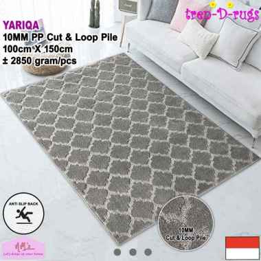 Tren-D-rugs Karpet plush 3d timbul polos permadani bulu alas lantai kamar tidur ruang tamu tebal hal