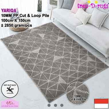 Tren-D-rugs Karpet plush 3d timbul polos permadani bulu alas lantai kamar tidur ruang tamu tebal hal