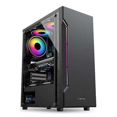 Raptor Black Strike 1651 Free RGB LED Strip ATX Gaming Case