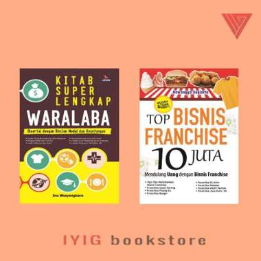 Paket 2 buku kitab super lengkap waralaba & Top Bisnis Franchise 10 juta