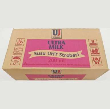 Susu ultra strawberry 200ml 1 dus