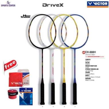 New Full Set Raket Badminton Victor Drive X 888 H / 888H Blue