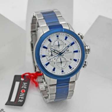 HEGNER 5011-3MSB - Jam Tangan Pria Original - Combi Silver Blue