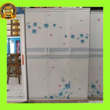 lemari pakaian besi 3 pintu