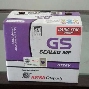 Aki Gs Astra Mf Gtz-6V Untuk Motor Honda Vario 125 , Honda Cbr 150 R,