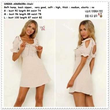 AB656056 Mini Dress Polkadot Wanita Korea Import