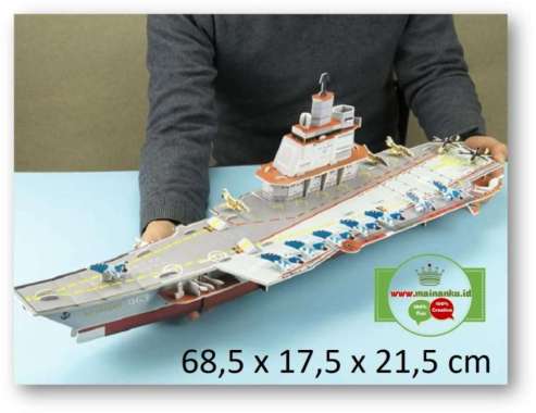 PUZZLE 3D KAPAL AIRCRAFT CARRIER - Ukuran Besar - Kado Ultah UnikKuznetsov