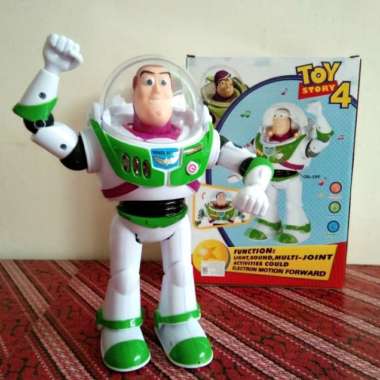 Mainan Toy Story 4 Buzz Lightyear walking Robot