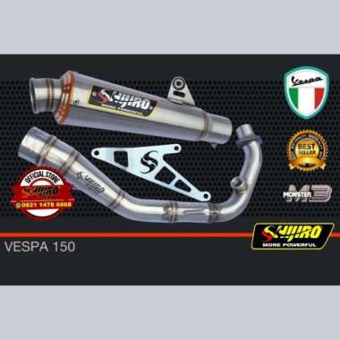 Knalpot Vespa Matic 150 Type M3 Short Shijiro Racing