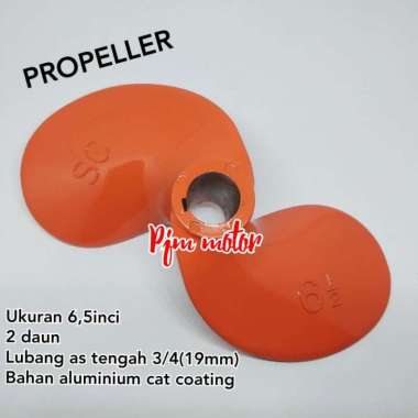 Propeller Kipas Baling Baling Kapal Perahu Sampan 6.5 inci