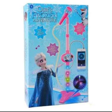 mainan microphone frozen fever standing mic karoaoke mainan anak