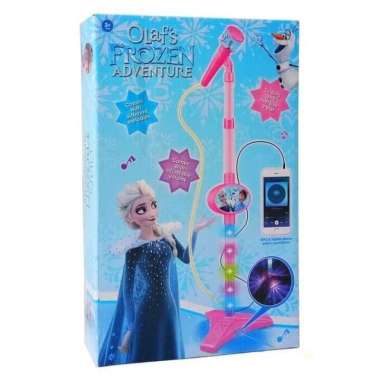 MICROPHONE FROZEN BIRU 8016A - KADO MAINAN ANAK MIC NYANYI