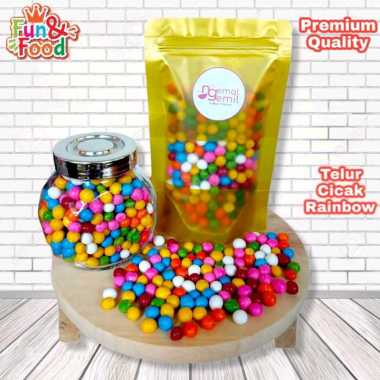 Permen jadul Telur Cicak Warna Warni Permen Mini Rainbow Kualitas Premium