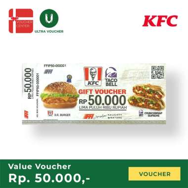 Voucher Fisik KFC Nominal Rp. 50.000