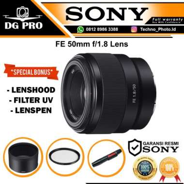 Lensa Sony FE 50mm F.18 Full Frame Camera Mirrorless Lensa Fix - RESMI