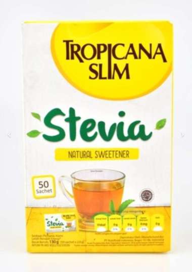 Promo Harga Tropicana Slim Sweetener Stevia 50 pcs - Blibli