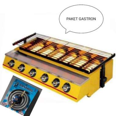 Kompor 6 Tungku Panggang Gas Roaster Sosis BBQ Sate - 6 KNOP SAJA BEST SELLER Multicolor