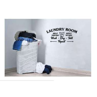 WallStiker Laundry Room Coin Quotes Wall Decor Dekorasi Dinding Kaca