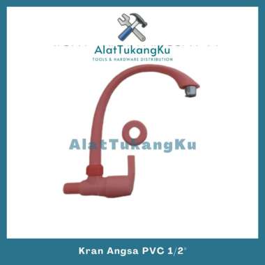 Kran Angsa PVC 1/2" MIGHT / Keran Kran Air Tembok Angsa / Keran Tembok Flexibel Cuci Piring Sink / K