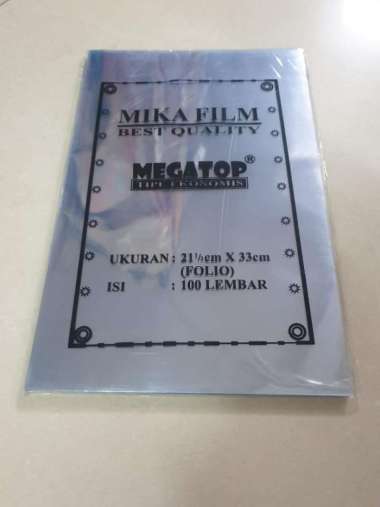 PLASTIK MIKA/COVER MIKA/MIKA FILM JILID BENING UKURAN FOLIO MEGATOP Ungu