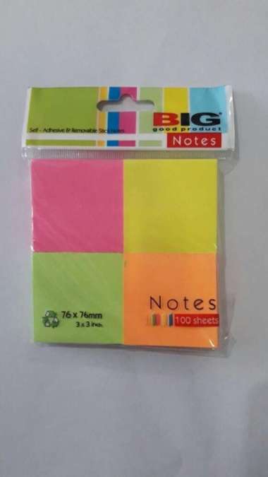 POST IT BIG / stick note 76 x 76mm 4 warna