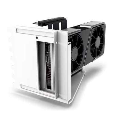 NZXT Vertical GPU Mounting Kit - GPU Holder & PCIe 4.0 Riser Cable White
