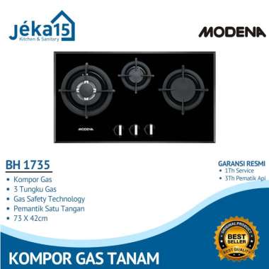 Kompor Tanam Gas Terbaik 3 Tungku Modena BH 1735