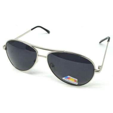 Aoron Kacamata Hitam Polarized Rb2132 Silver