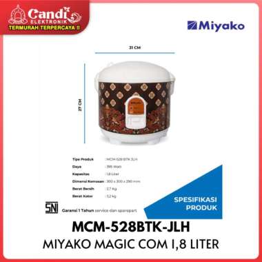 MAGIC COM 1,8 LITER MIYAKO MCM-528BTK-JLH