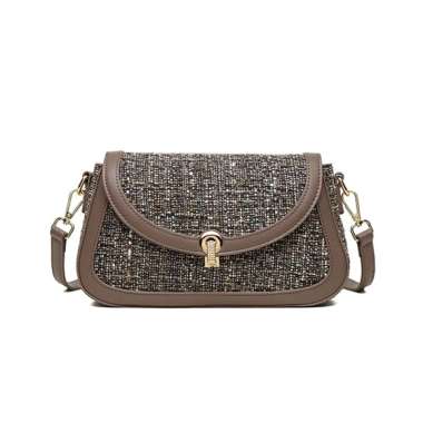 Tas sling bag HANA Zeava Sling Tweed Bag M3507 - Dark Grey