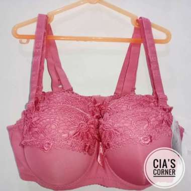 Bra BH Wanita Dengan Kawat Simiqi Cup C Kait 3 Size 36~42 Coklat 40