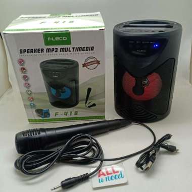 Speaker Karaoke Fleco F-418 - Speaker Bluetooth - Speaker Portable 418
