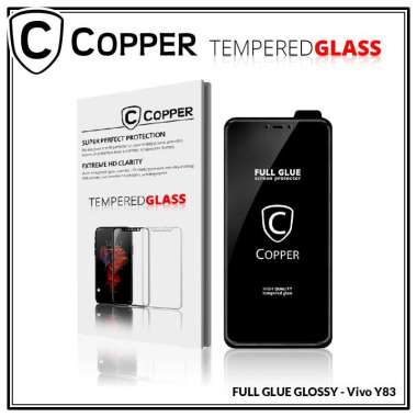 Copper Indonesia Glossy Tempered Glass Screen Protector for Vivo Y83 [Full Glue] Vivo Y83 Hitam
