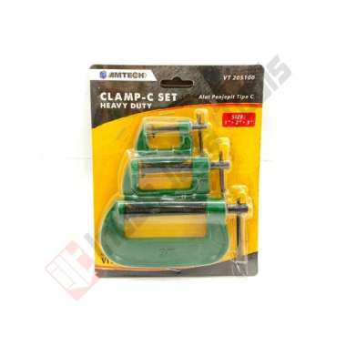 AMTECH Klem C Set 3 Pcs - Catok Clamp 1 2 3 Inch