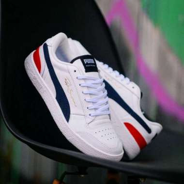 Jual Sepatu puma pria ralph Sampson white nevy red original di
